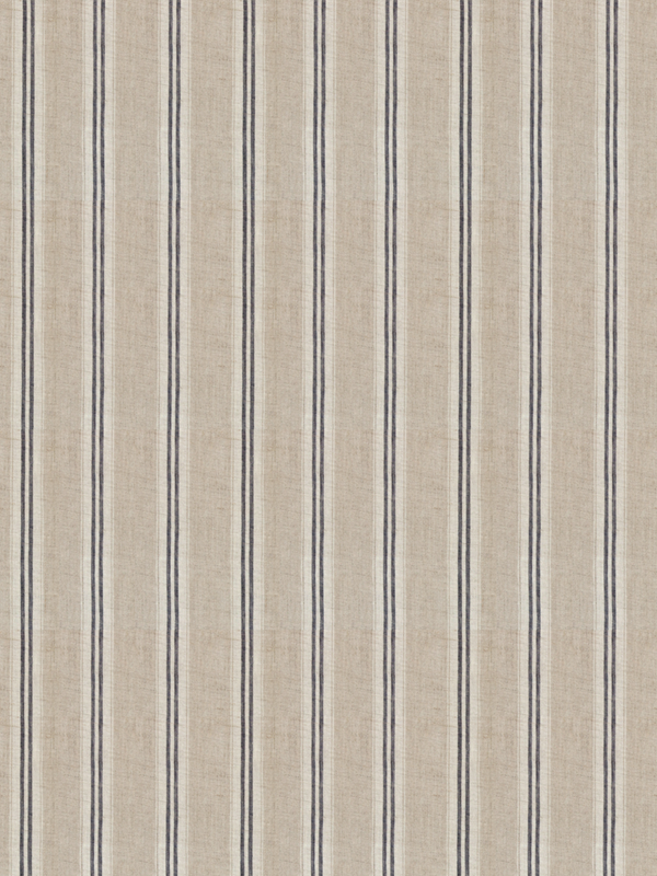 Linen Navy Stripe Fabric Sample 