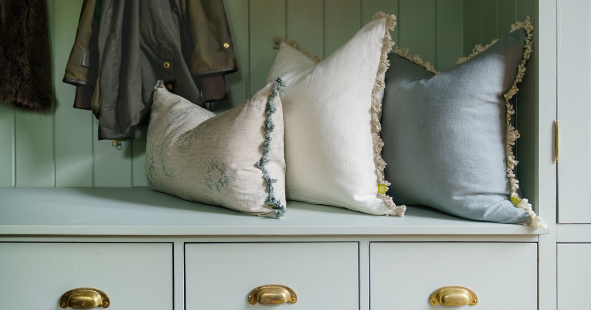 Coastal inspired luxury cushions and pillow bolsters