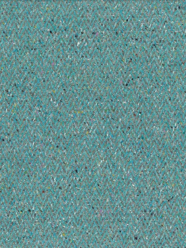 Herringbone Aqua Fabric Sample 