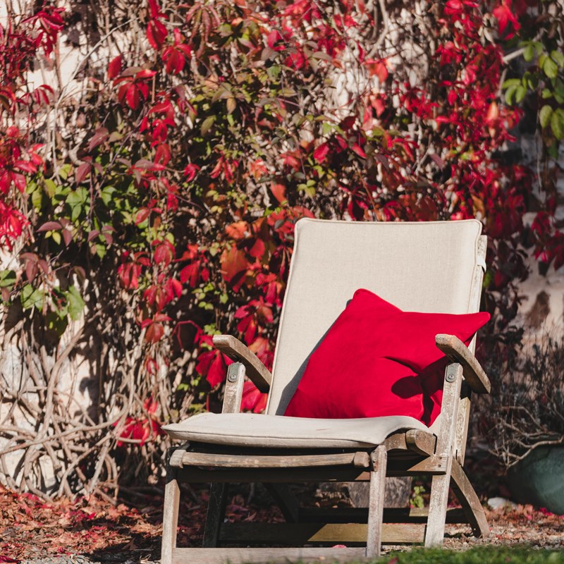 Red oxford cushion handmade for luxury home decor