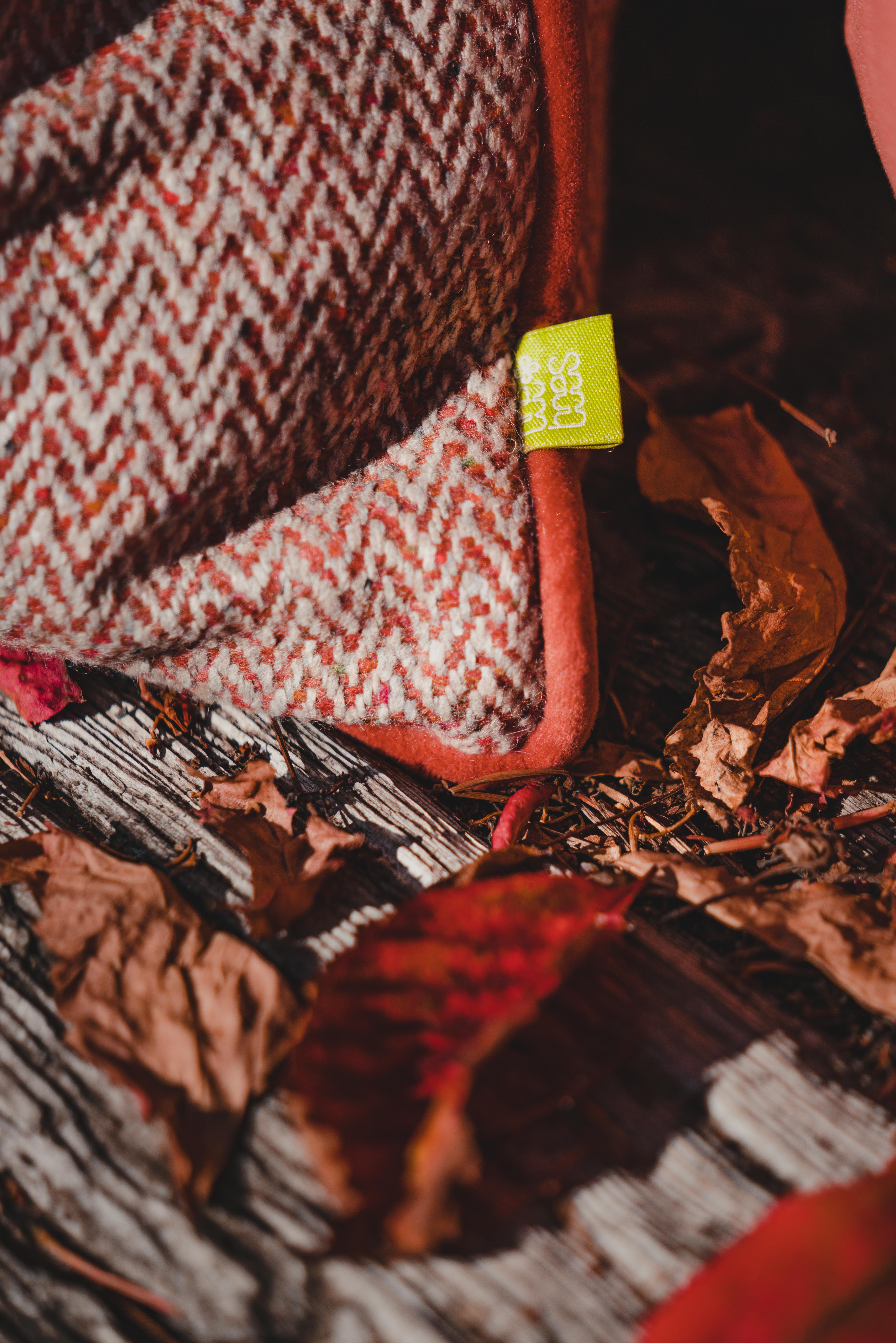 Herringbone cushions in rust handmade by Boeboes.