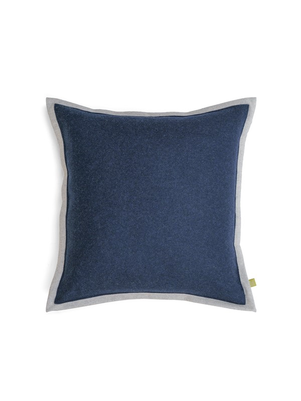 Wool Blue Oxford Cushion 