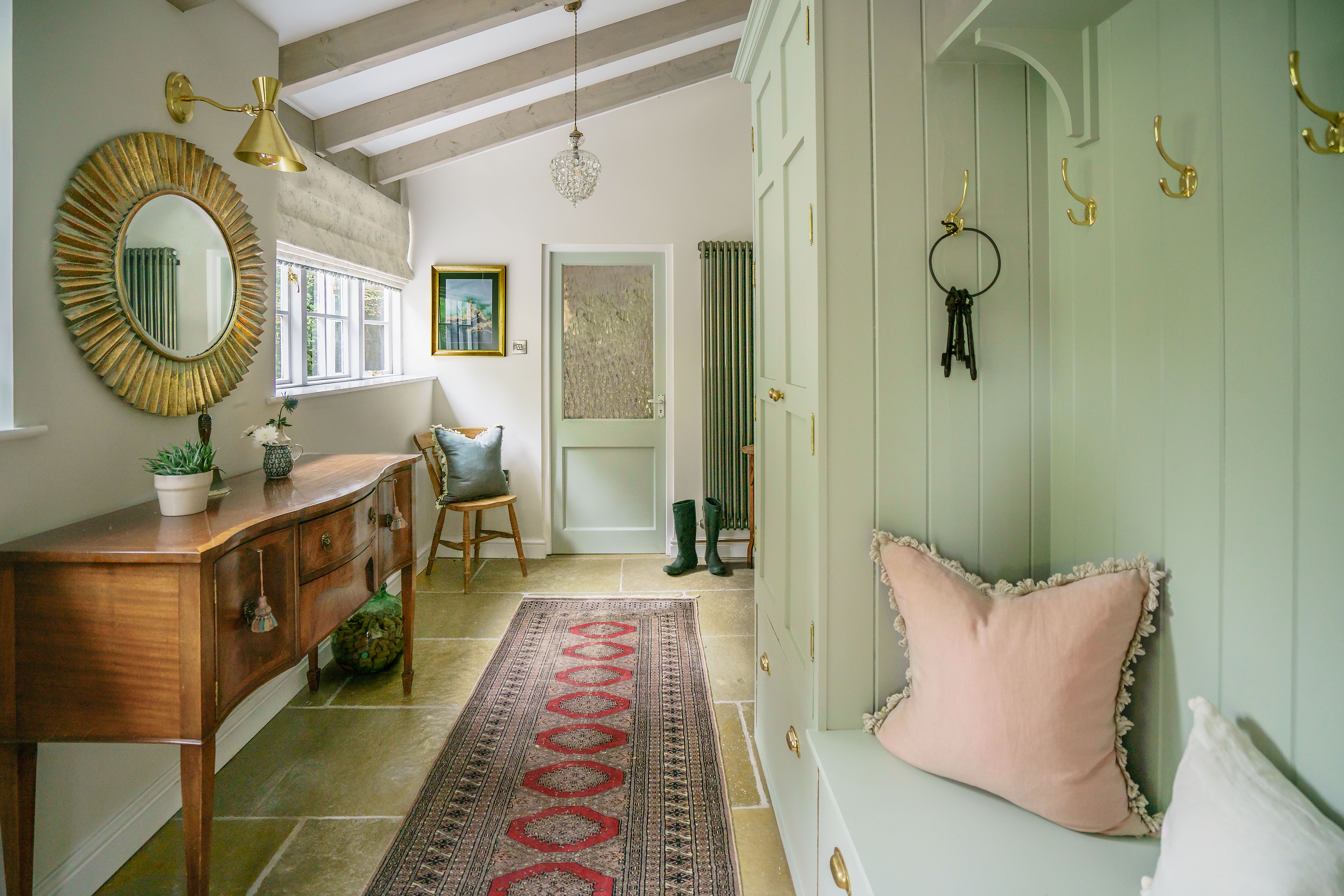 Styled Welsh made oxford cushions at home. 