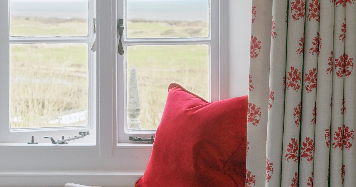 Luxury handmade cushion in red velvet